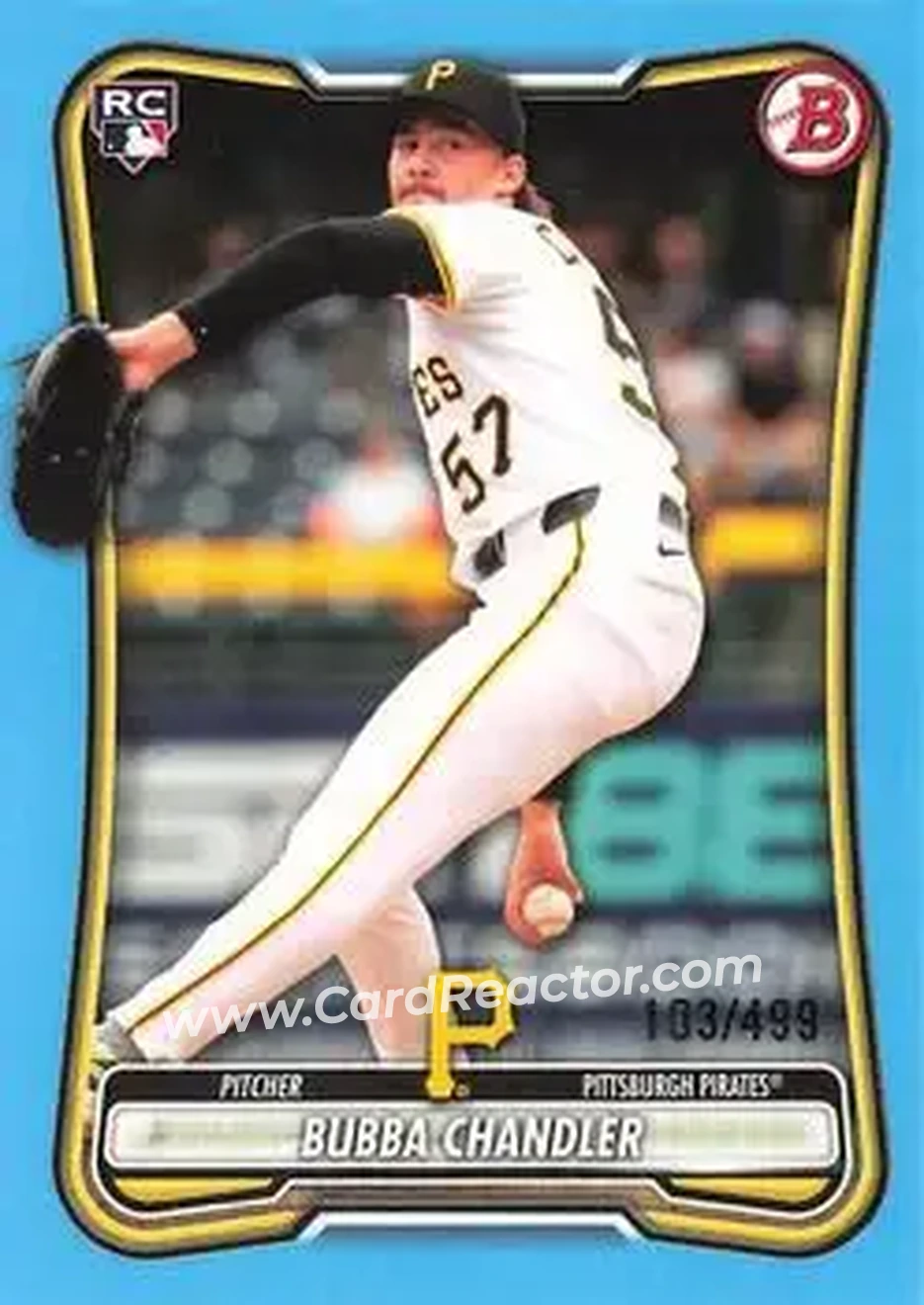 2026 Bowman - Sky Blue #83 - Bubba Chandler - Pittsburgh Pirates - Front