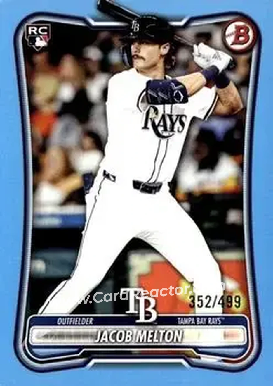 2026 Bowman - Sky Blue #87 - Jacob Melton - Tampa Bay Rays - Front 2026 Bowman - Sky Blue #87 - Jacob Melton - Tampa Bay Rays - Front