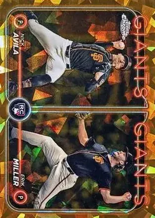 2024 Topps Chrome Update Sapphire Edition - Gold Sapphire #USCS271 - Erik Miller - Nick Avila SN50 - San Francisco Giants - San Francisco Giants