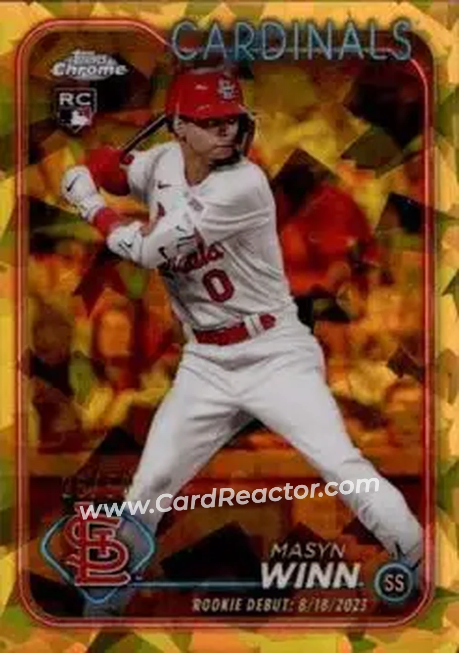 2024 Topps Chrome Update Sapphire Edition - Gold Sapphire #USCS272 - Masyn Winn - St. Louis Cardinals - Front
