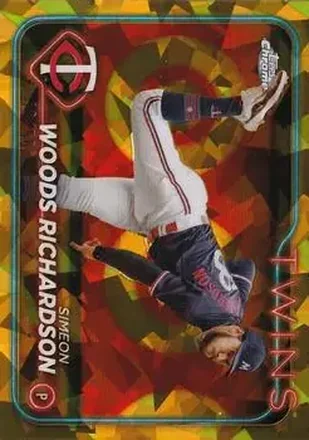 2024 Topps Chrome Update Sapphire Edition - Gold Sapphire #USCS295 - Simeon Woods Richardson - Minnesota Twins