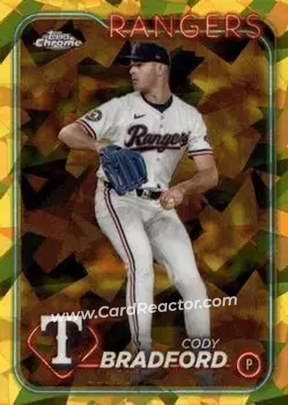 2024 Topps Chrome Update Sapphire Edition - Gold Sapphire #USCS331 - Cody Bradford - Texas Rangers - Front