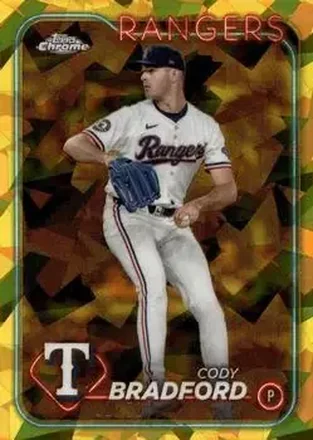 2024 Topps Chrome Update Sapphire Edition - Gold Sapphire #USCS331 - Cody Bradford - Texas Rangers