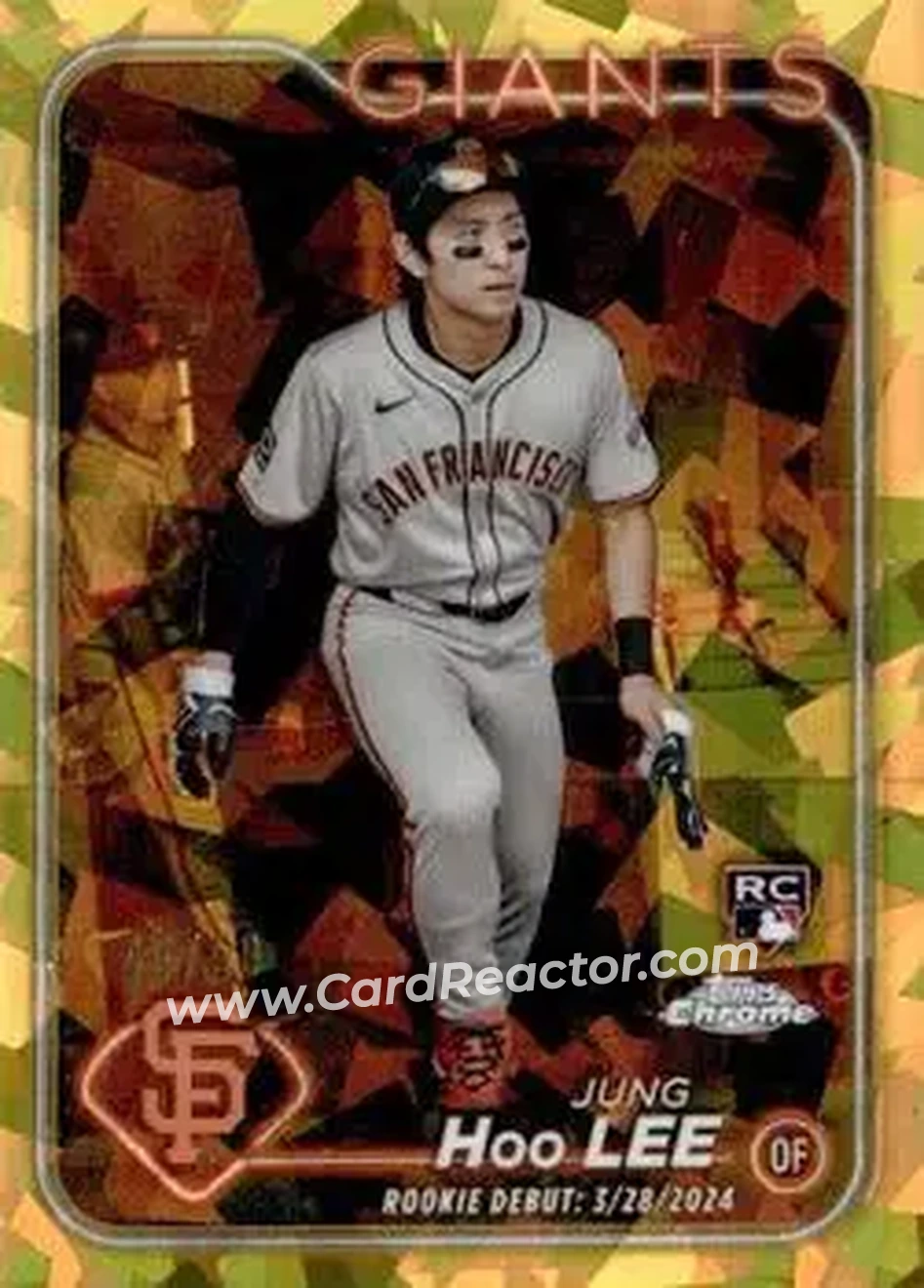 2024 Topps Chrome Update Sapphire Edition - Gold Sapphire #USCS343 - Jung Hoo Lee - San Francisco Giants - Front