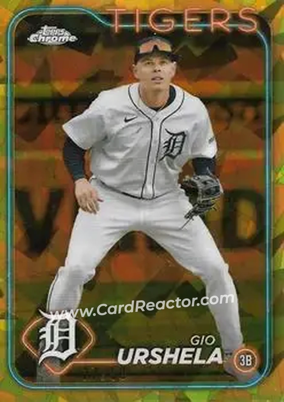 2024 Topps Chrome Update Sapphire Edition - Gold Sapphire #USCS346 - Gio Urshela - Detroit Tigers - Front