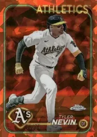 2024 Topps Chrome Update Sapphire Edition - Orange Sapphire #USCS3 - Tyler Nevin - Oakland Athletics