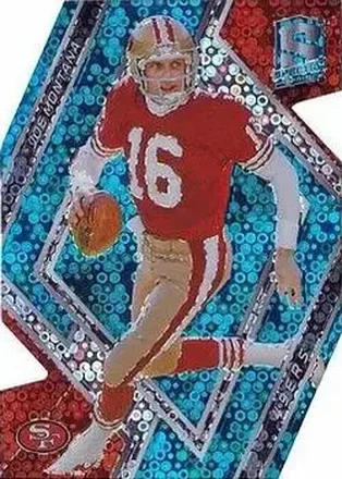 2018 Panini Spectra - Neon Blue Die Cut #3b - Joe Montana - San Francisco 49ers