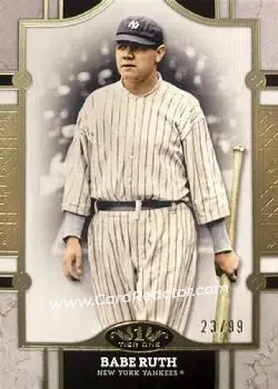 2024 Topps Tier One - Gold Foil #3 - Babe Ruth - New York Yankees - Front 2024 Topps Tier One - Gold Foil #3 - Babe Ruth - New York Yankees - Front