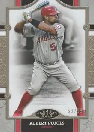 2024 Topps Tier One - Gold Foil #18 - Albert Pujols - Los Angeles Angels