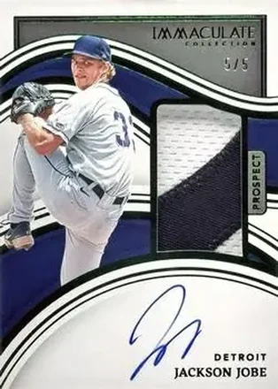 2023 Panini Immaculate Collection - Green #43 - Jackson Jobe - Detroit Tigers
