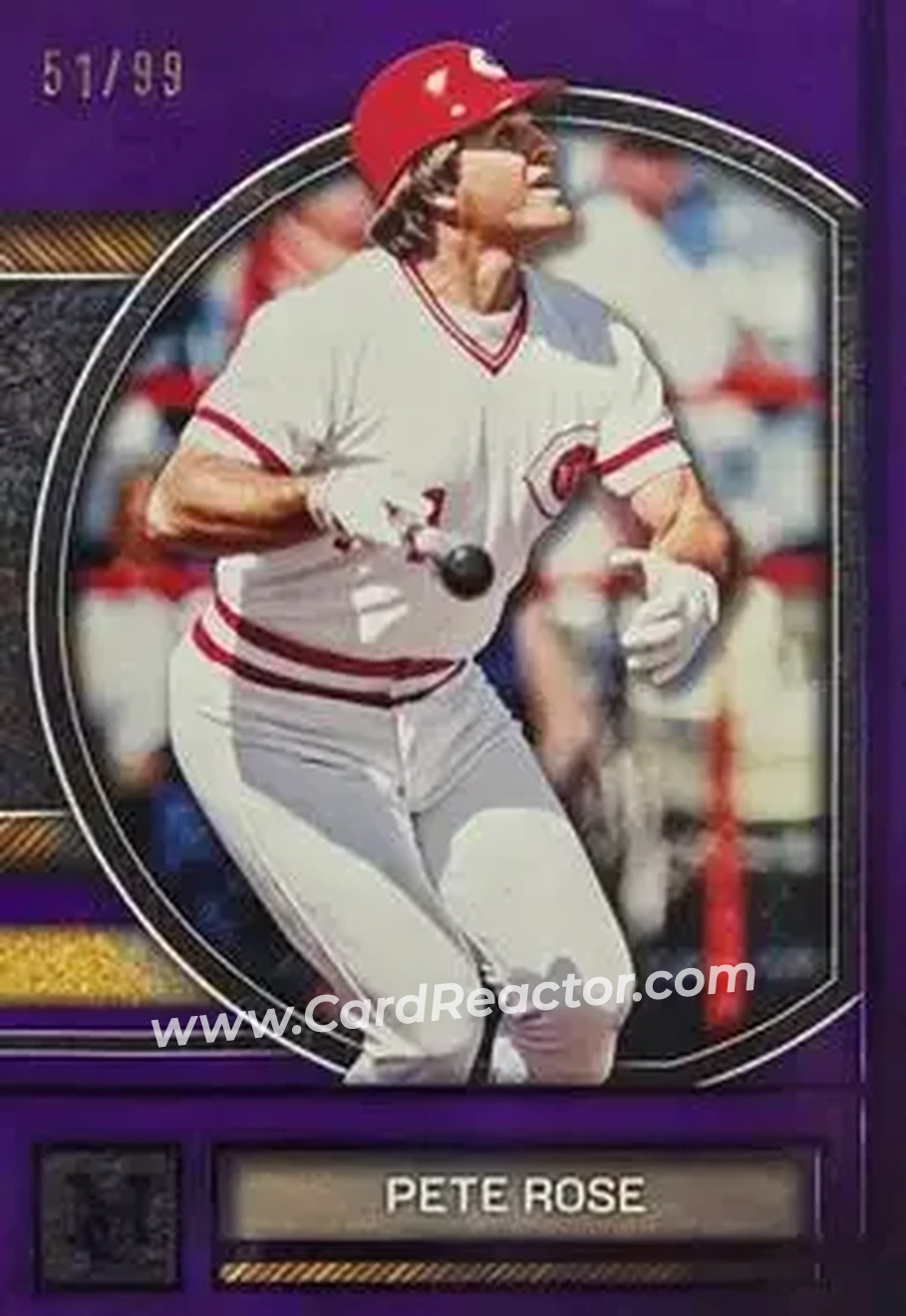 2025 Topps Museum Collection - Amethyst #80 - Pete Rose - Cincinnati Reds - Front