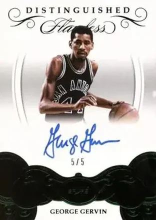 2017-18 Panini Flawless - Distinguished Autos Green #DA-GG - George Gervin - San Antonio Spurs