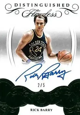 2017-18 Panini Flawless - Distinguished Autos Green #DA-RB - Rick Barry - Golden State Warriors