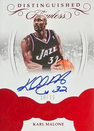 2017-18 Panini Flawless - Distinguished Autos Ruby #DA-KM - Karl Malone - Utah Jazz
