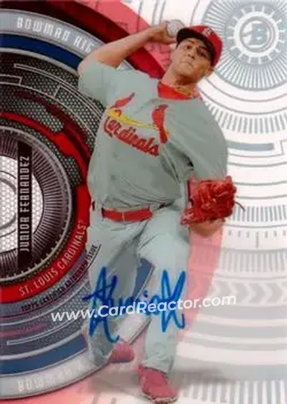 2017 Bowman High Tek - High Tek Autographs #BHT-JF - Junior Fernandez - St. Louis Cardinals - Front