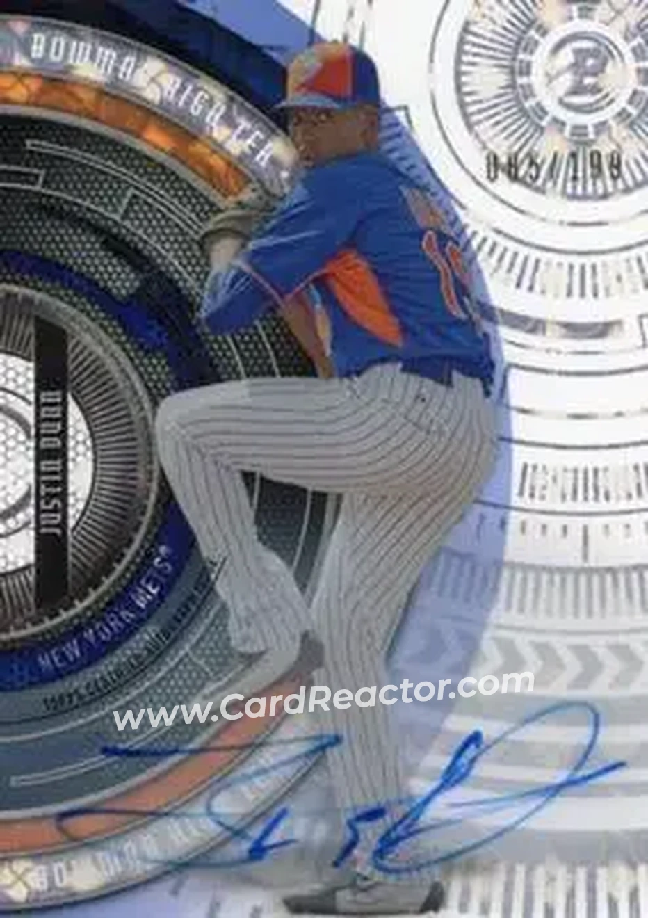 2017 Bowman High Tek - High Tek Autographs Tidal #BHT-JD - Justin Dunn - New York Mets - Front