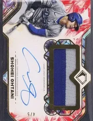 2025 Topps Diamond Icons - Autographed Jumbo Patches Red #AJP-SO - Shohei Ohtani - Los Angeles Dodgers