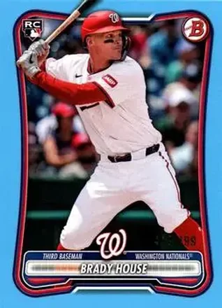 2026 Bowman - Sky Blue #92 - Brady House - Washington Nationals