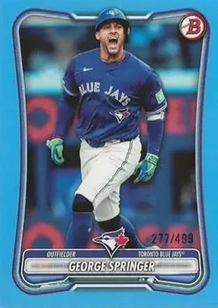 2026 Bowman - Sky Blue #95 - George Springer - Toronto Blue Jays
