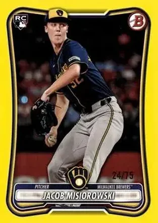 2026 Bowman - Yellow #35 - Jacob Misiorowski - Milwaukee Brewers