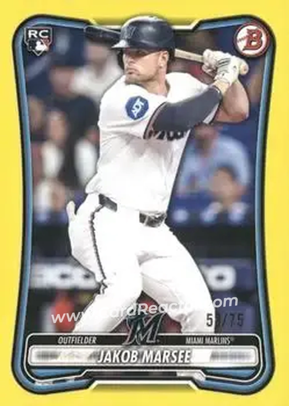 2026 Bowman - Yellow #86 - Jakob Marsee - Miami Marlins - Front 2026 Bowman - Yellow #86 - Jakob Marsee - Miami Marlins - Front