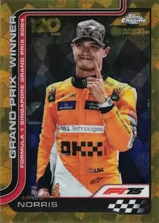 2025 Topps Chrome Sapphire Edition Formula 1 - Gold Sapphire #110 - Lando Norris - McLaren F1