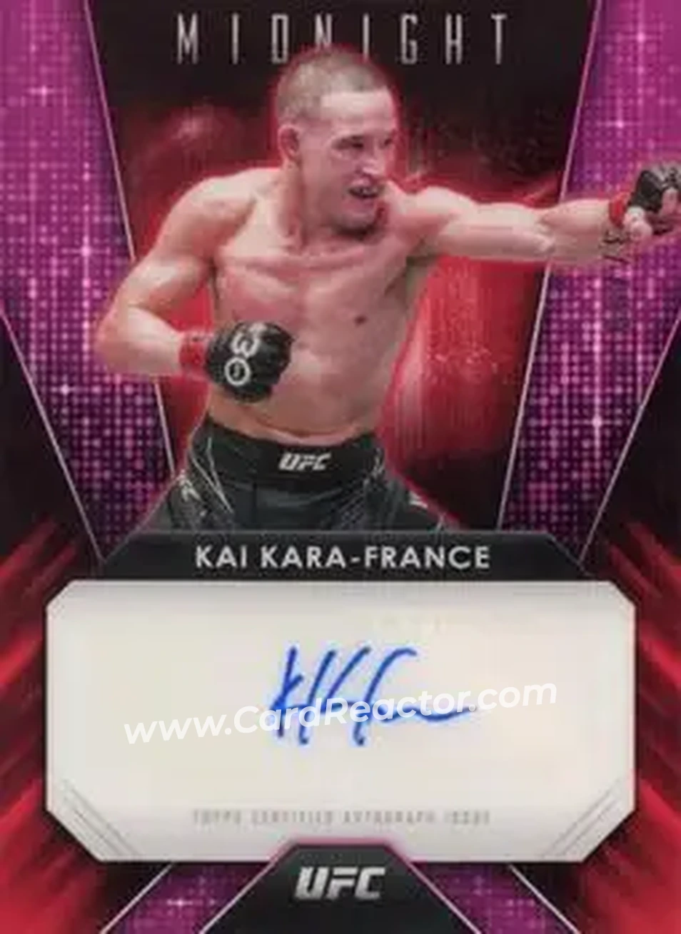 2024 Topps Midnight UFC - Glimmer Graphs Twilight #GG-KKF - Kai Kara-France - Front 2024 Topps Midnight UFC - Glimmer Graphs Twilight #GG-KKF - Kai Kara-France - Front
