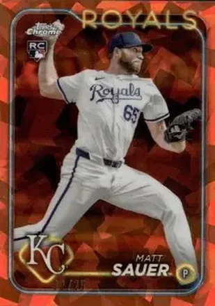 2024 Topps Chrome Update Sapphire Edition - Orange Sapphire #USCS25 - Matt Sauer - Kansas City Royals