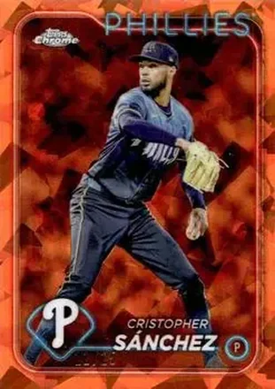 2024 Topps Chrome Update Sapphire Edition - Orange Sapphire #USCS32 - Cristopher Sánchez - Philadelphia Phillies