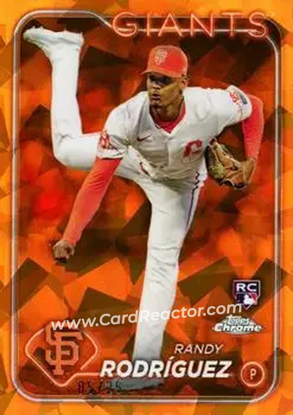 2024 Topps Chrome Update Sapphire Edition - Orange Sapphire #USCS53 - Randy Rodríguez - San Francisco Giants - Front