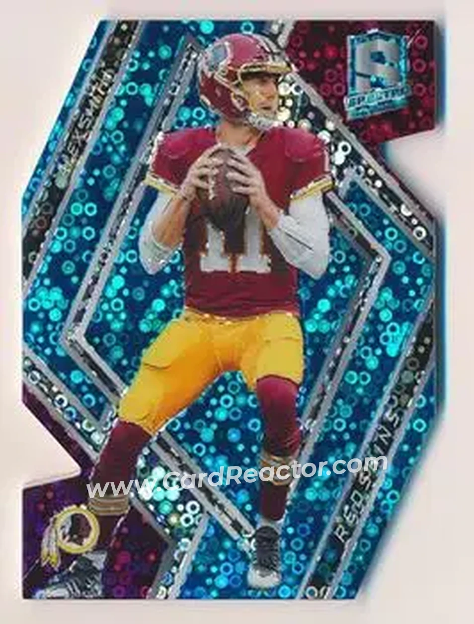 2018 Panini Spectra - Neon Blue Die Cut #92 - Alex Smith - Washington Redskins - Front