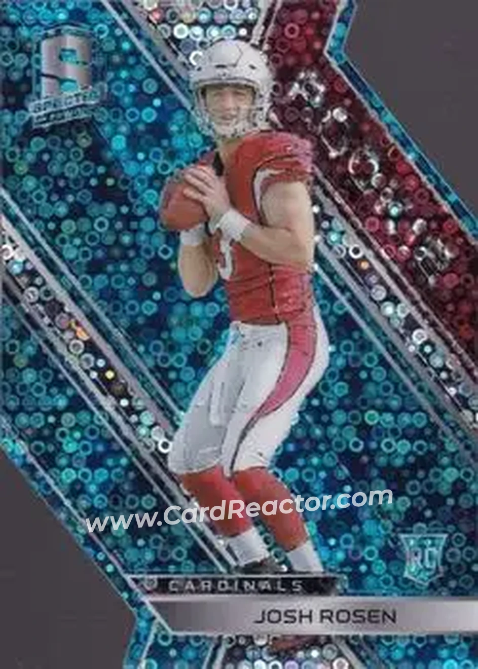 2018 Panini Spectra - Neon Blue Die Cut #126 - Josh Rosen - Arizona Cardinals - Front