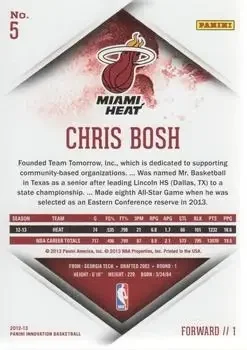 Back of Chris Bosh