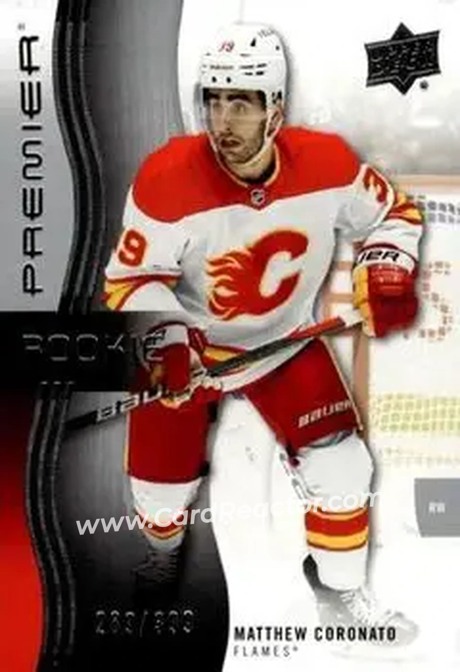 2023-24 Upper Deck Premier #111 - Matt Coronato - Calgary Flames - Front
