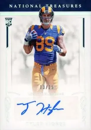 2016 Panini National Treasures - Holo Silver #158 - Tyler Higbee - Los Angeles Rams