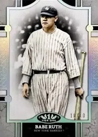 2024 Topps Tier One - Holo Silver Foil #3 - Babe Ruth - New York Yankees