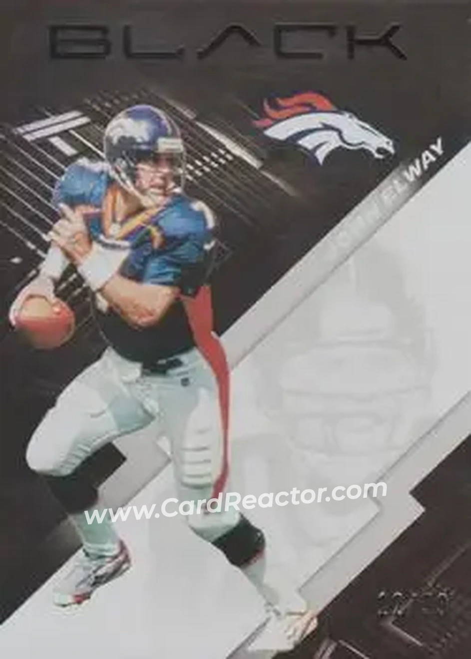 2020 Panini Black - Silver #28 - John Elway - Denver Broncos - Front 2020 Panini Black - Silver #28 - John Elway - Denver Broncos - Front