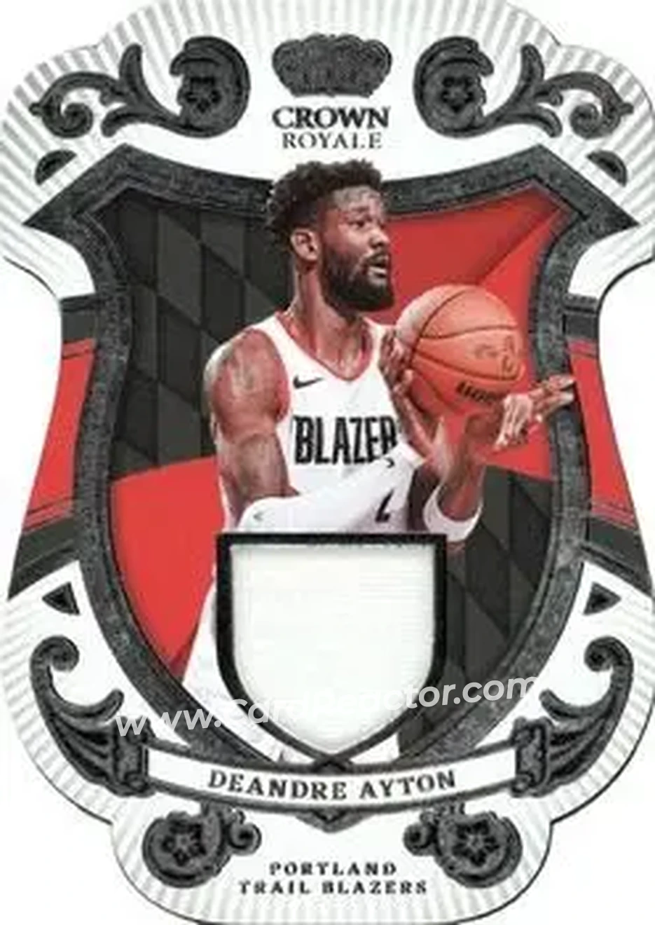 2023-24 Panini Crown Royale - Coat of Arms #COA-AYT - Deandre Ayton - Portland Trail Blazers - Front