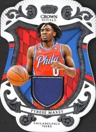 2023-24 Panini Crown Royale - Coat of Arms #COA-MAX - Tyrese Maxey - Philadelphia 76ers