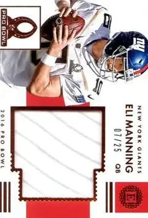 2016 Panini Encased - Pro Bowl Jumbo Materials #16 - Eli Manning - New York Giants