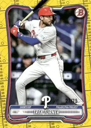 2026 Bowman - Yellow Pattern #71 - Trea Turner - Philadelphia Phillies
