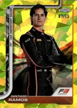 2025 Topps Chrome Sapphire Edition Formula 1 - Yellow Sapphire #59 - Santiago Ramos - Van Amersfoort Racing