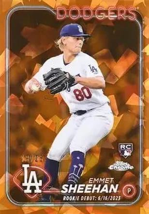 2024 Topps Chrome Update Sapphire Edition - Orange Sapphire #USCS141 - Emmet Sheehan - Los Angeles Dodgers