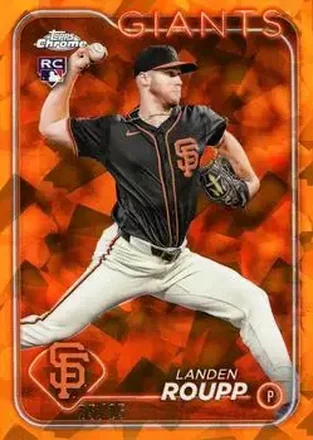 2024 Topps Chrome Update Sapphire Edition - Orange Sapphire #USCS186 - Landen Roupp - San Francisco Giants