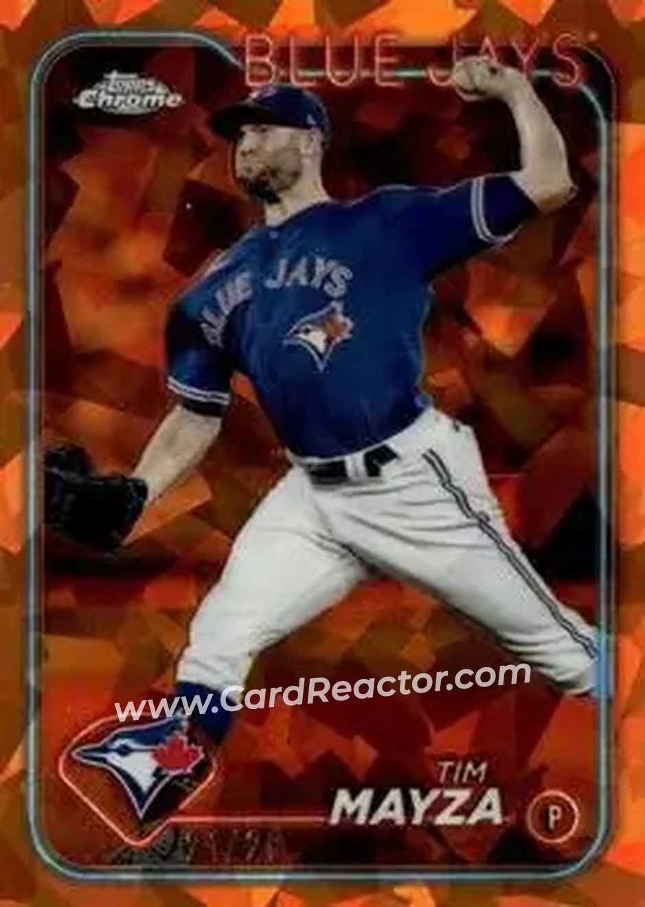 2024 Topps Chrome Update Sapphire Edition - Orange Sapphire #USCS203 - Tim Mayza - Toronto Blue Jays - Front