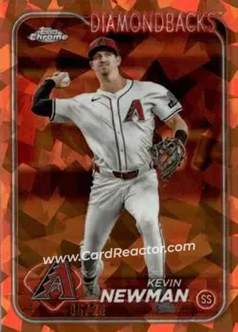 2024 Topps Chrome Update Sapphire Edition - Orange Sapphire #USCS204 - Kevin Newman - Arizona Diamondbacks - Front