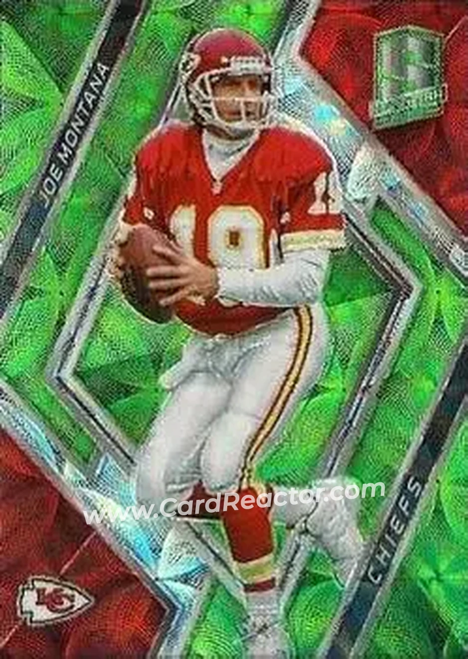 2018 Panini Spectra - Neon Green #3a - Joe Montana - Kansas City Chiefs - Front