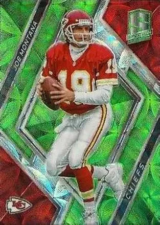 2018 Panini Spectra - Neon Green #3a - Joe Montana - Kansas City Chiefs