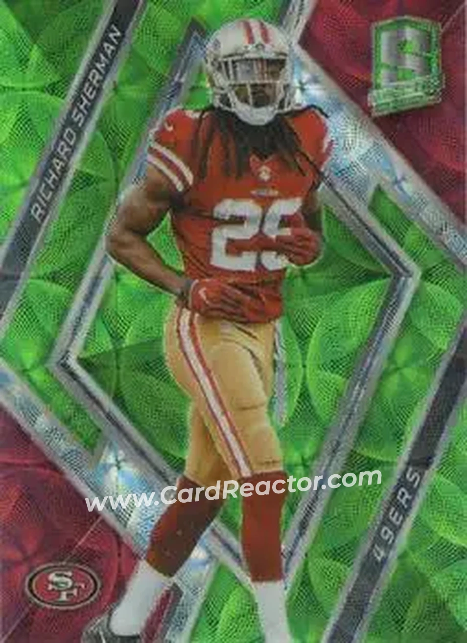 2018 Panini Spectra - Neon Green #4a - Richard Sherman - San Francisco 49ers - Front