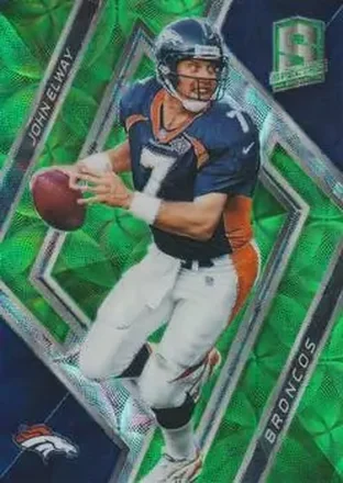 2018 Panini Spectra - Neon Green #17 - John Elway - Denver Broncos